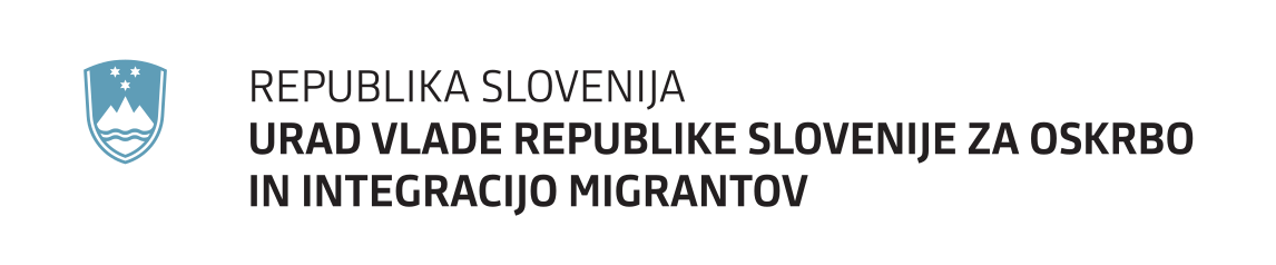 Logotip Urada Vlade Republike Slovenije za oskrbo in integracijo migrantov